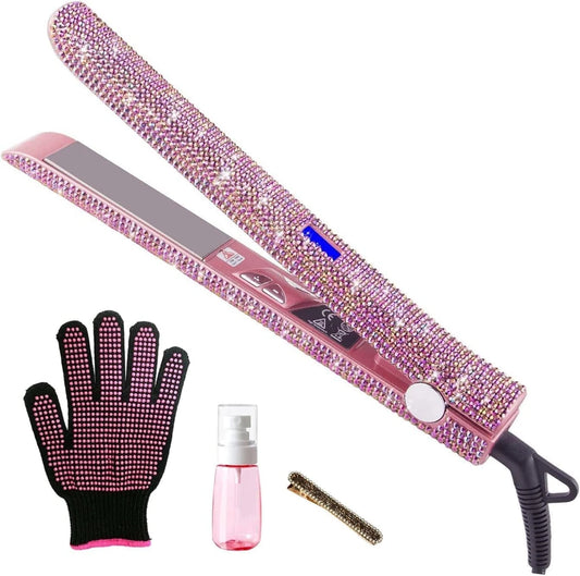 Rhinestone Titanium Hair Straightener